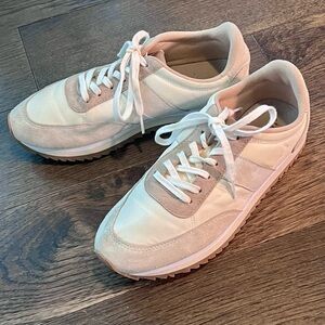 J CREW Women's Color Bloc Trainers Lace Up Sneakers BA972 Clay/Beige/ Ivory 6.5